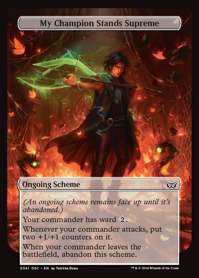 2024 Duskmourn: House of Horror Commander My Champion Stands Supreme #341 common card image