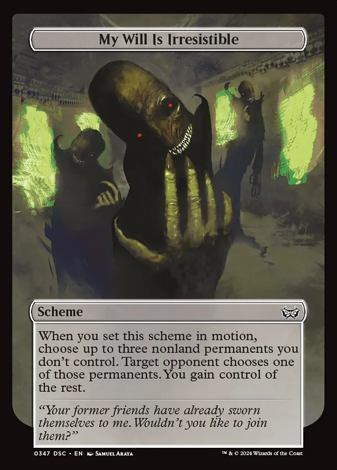 2024 Duskmourn: House of Horror Commander My Will Is Irresistible #347 common card image