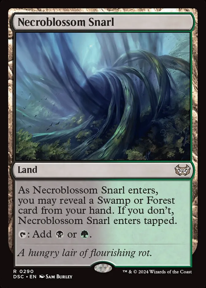 2024 Duskmourn: House of Horror Commander Necroblossom Snarl #290 rare card image