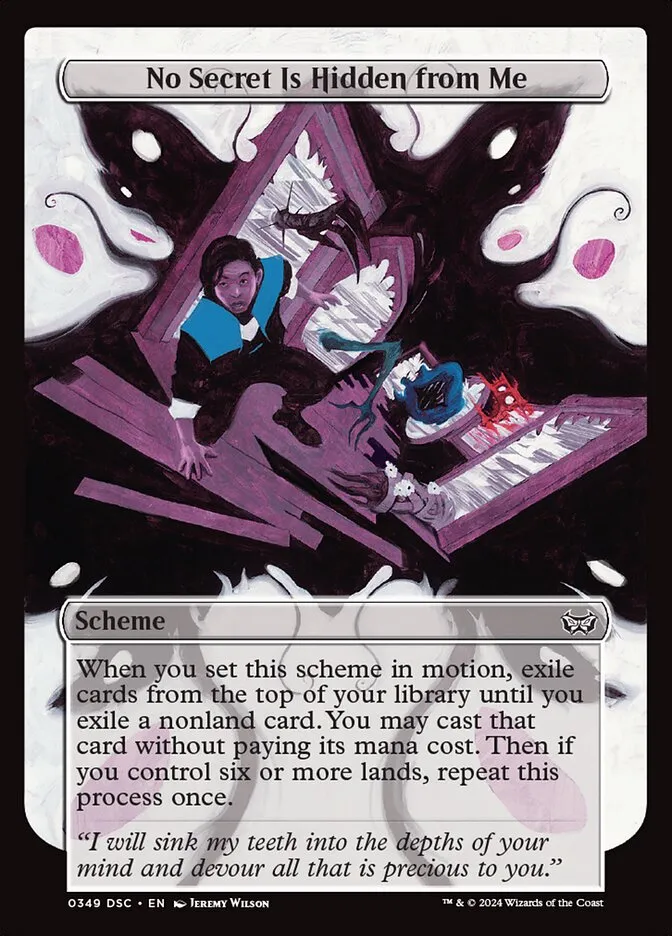 2024 Duskmourn: House of Horror Commander No Secret Is Hidden from Me #349 common card image