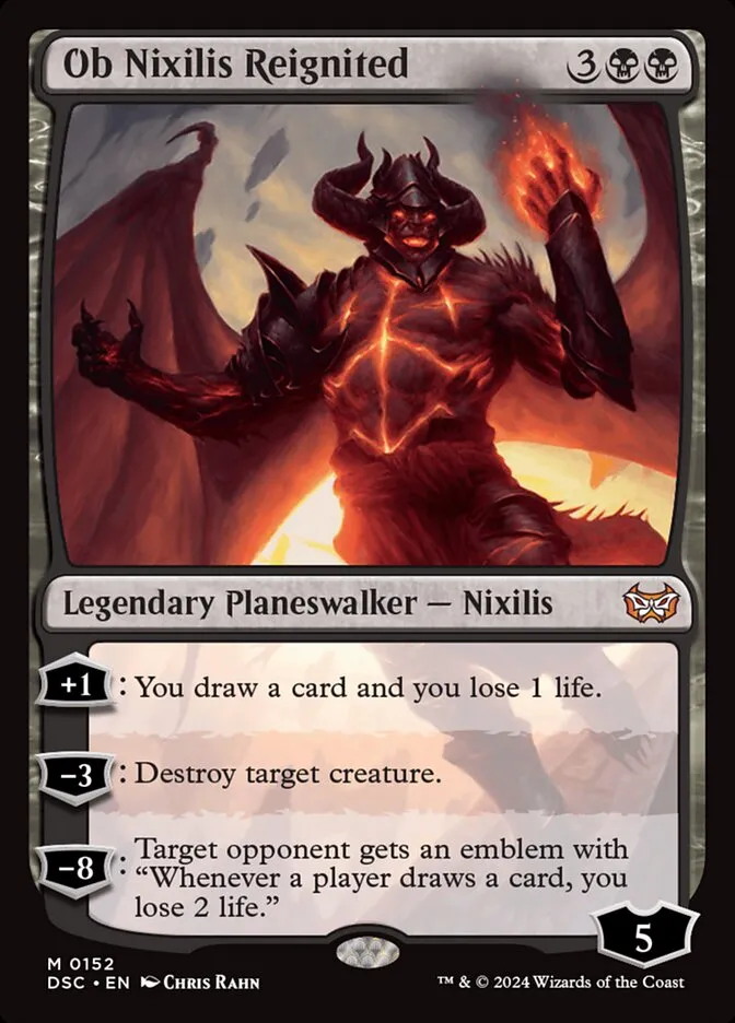 2024 Duskmourn: House of Horror Commander Ob Nixilis Reignited #152 mythic card image