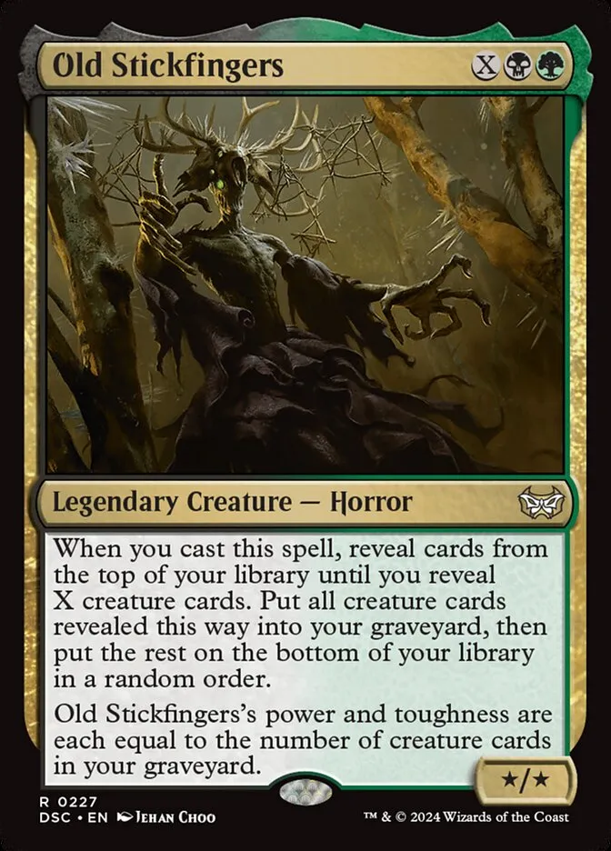 2024 Duskmourn: House of Horror Commander Old Stickfingers #227 rare card image