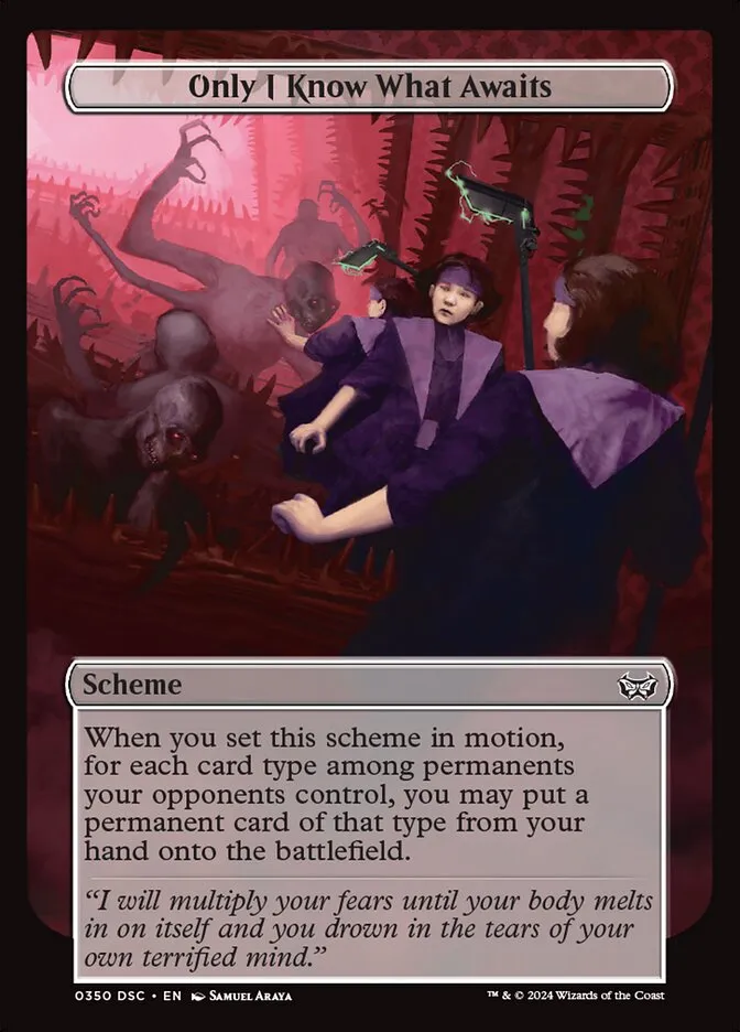 2024 Duskmourn: House of Horror Commander Only I Know What Awaits #350 common card image