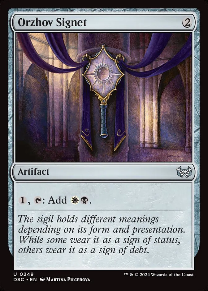 2024 Duskmourn: House of Horror Commander Orzhov Signet #249 uncommon card image