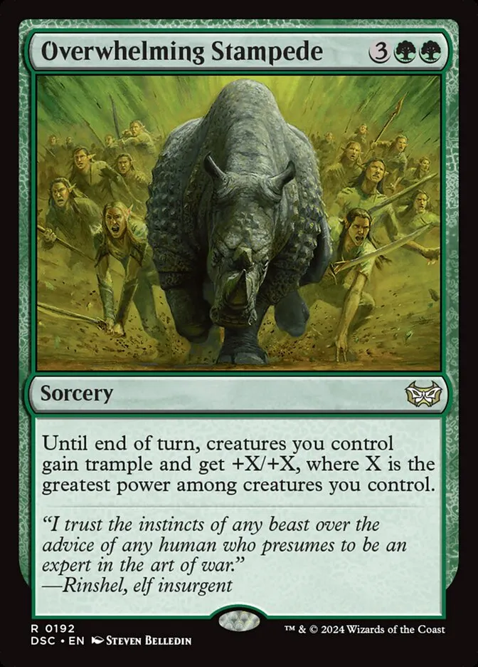 2024 Duskmourn: House of Horror Commander Overwhelming Stampede #192 rare card image