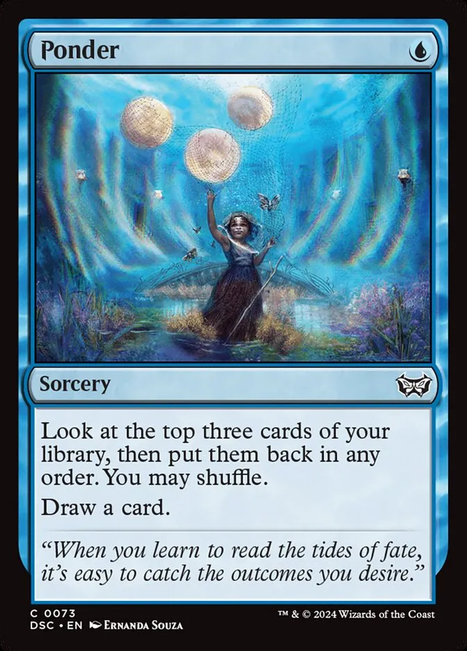 2024 Duskmourn: House of Horror Commander Ponder common #73 common card image