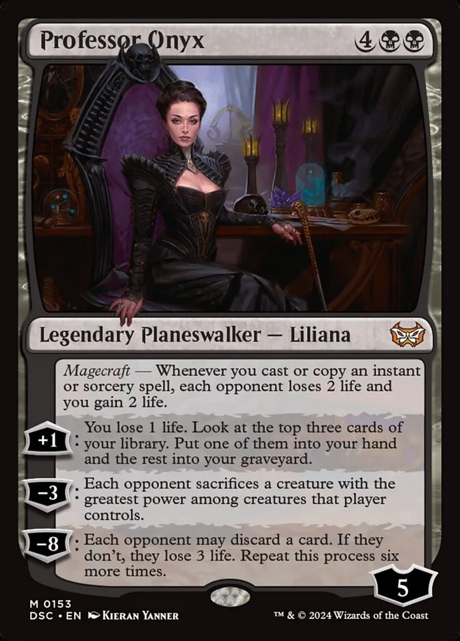 2024 Duskmourn: House of Horror Commander Professor Onyx #153 mythic card image