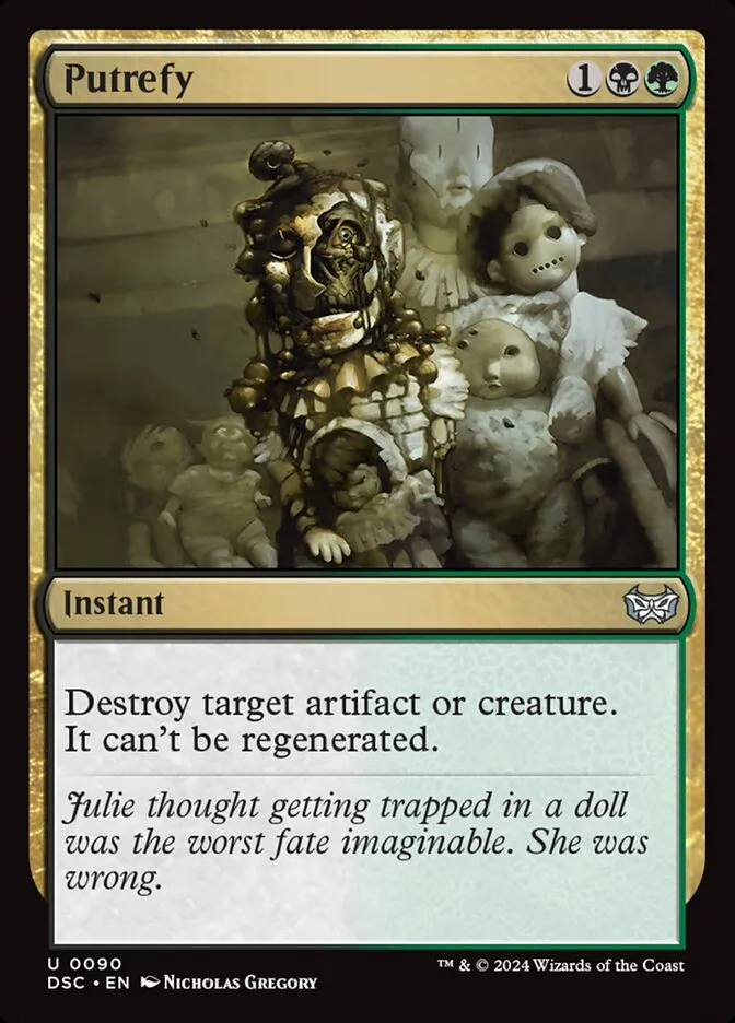 2024 Duskmourn: House of Horror Commander Putrefy #90 uncommon card image