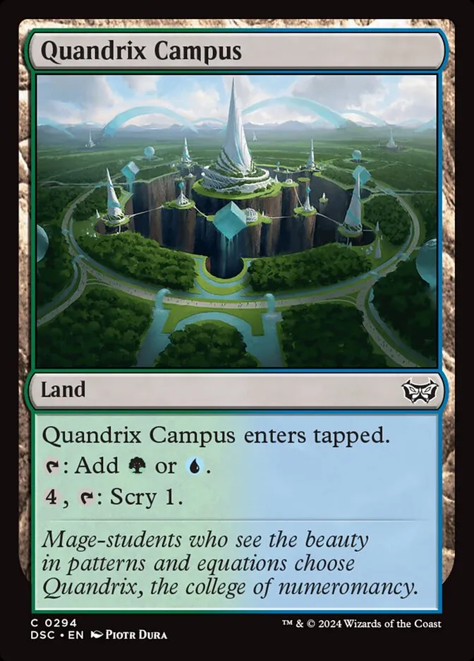 2024 Duskmourn: House of Horror Commander Quandrix Campus #294 common card image