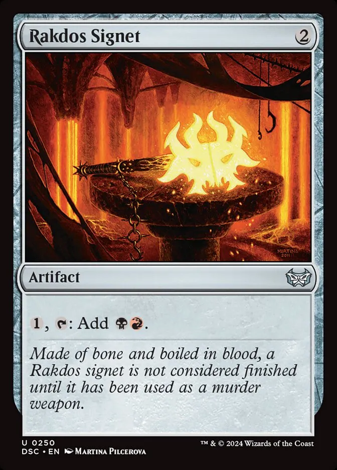 2024 Duskmourn: House of Horror Commander Rakdos Signet #250 uncommon card image