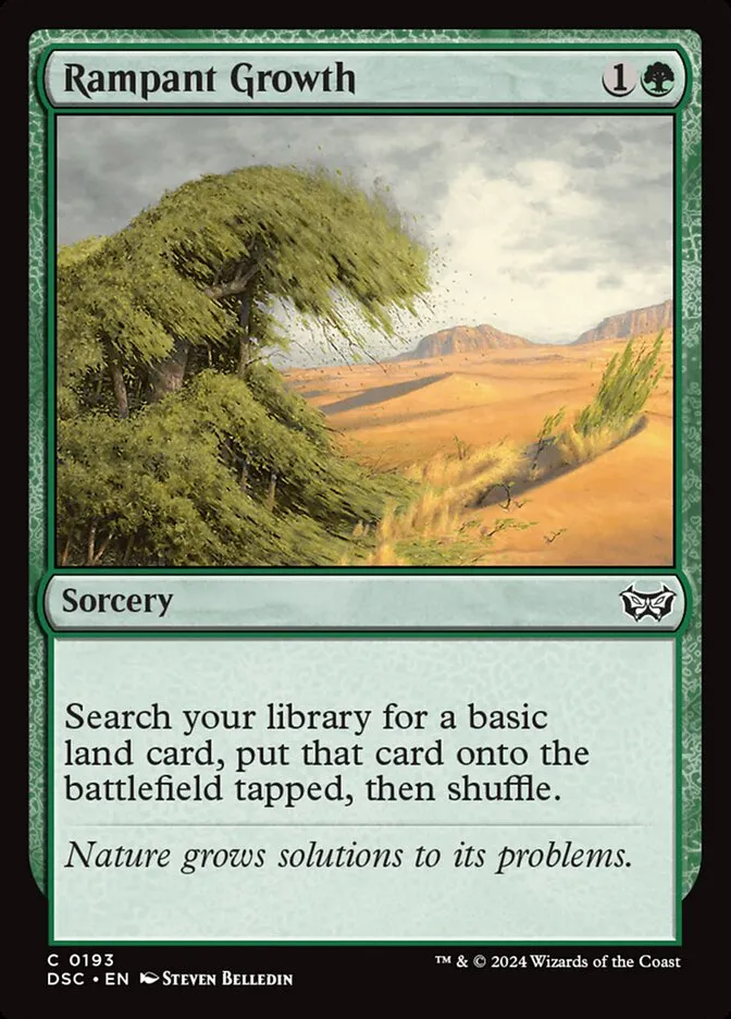 2024 Duskmourn: House of Horror Commander Rampant Growth #193 common card image