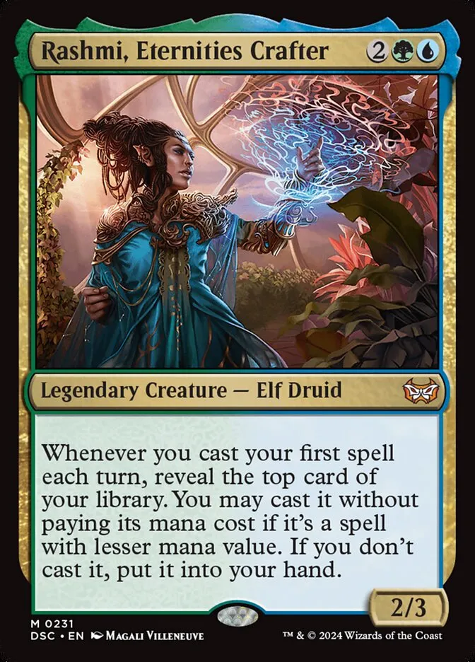 2024 Duskmourn: House of Horror Commander Rashmi, Eternities Crafter #231 mythic card image