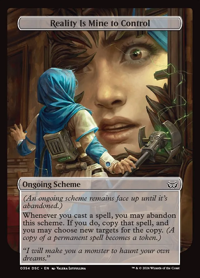 2024 Duskmourn: House of Horror Commander Reality Is Mine to Control #354 common card image