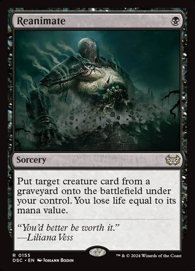 2024 Duskmourn: House of Horror Commander Reanimate #155 rare card image
