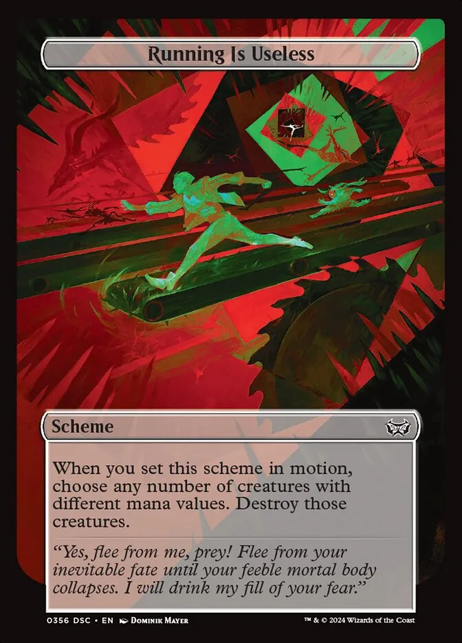 2024 Duskmourn: House of Horror Commander Running Is Useless #356 common card image
