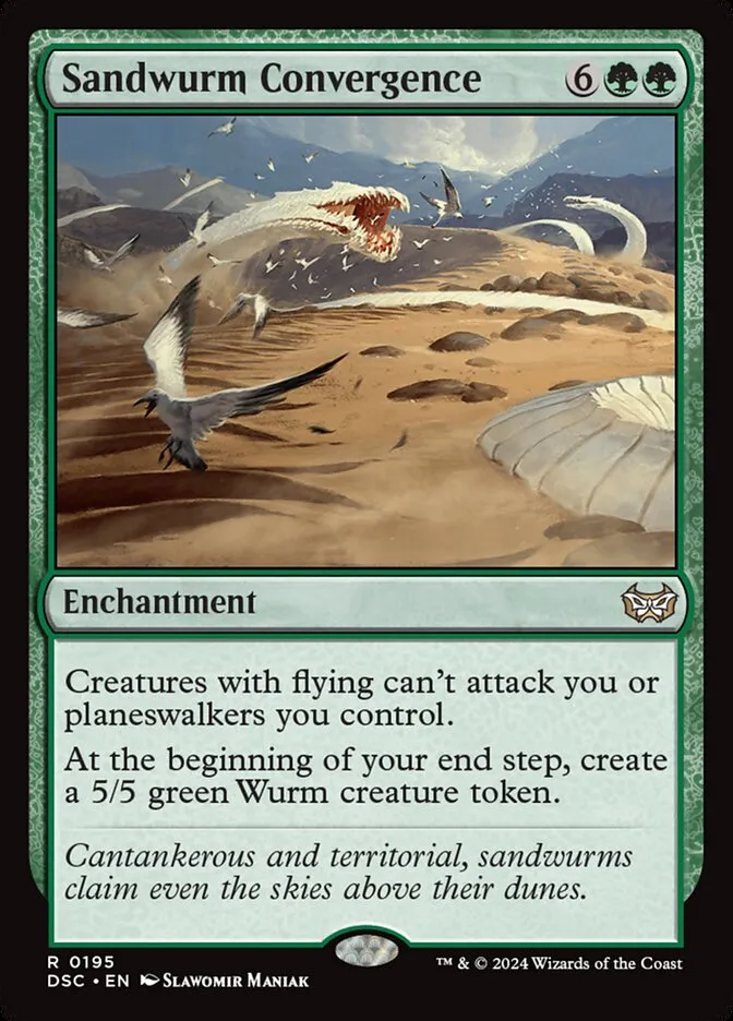 2024 Duskmourn: House of Horror Commander Sandwurm Convergence #195 rare card image