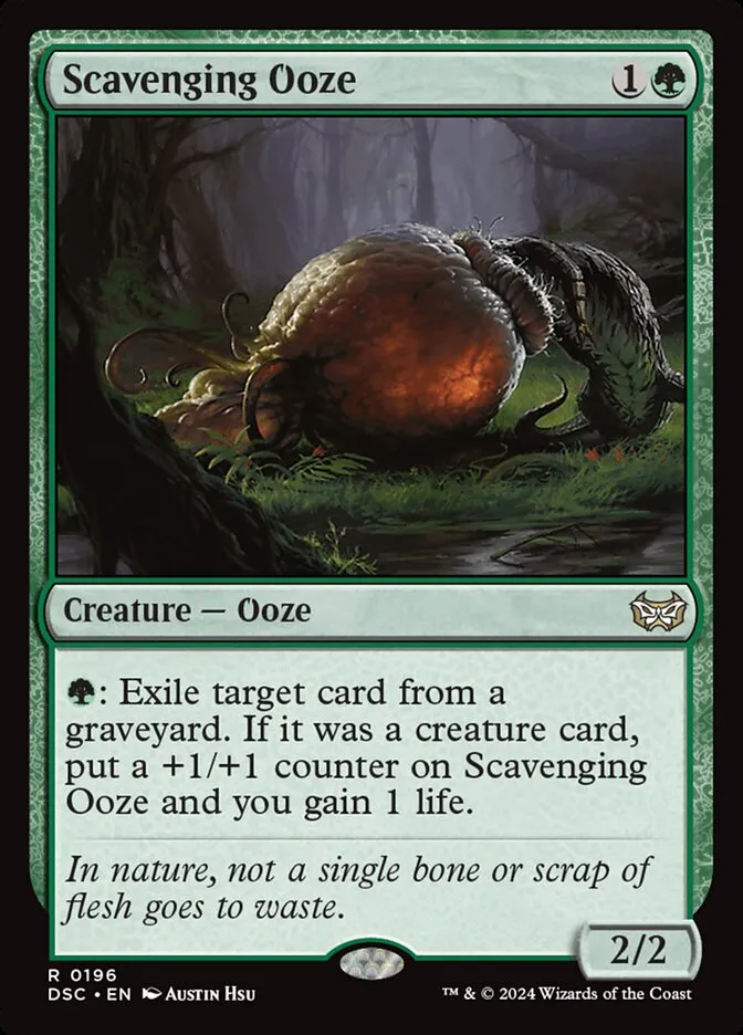 2024 Duskmourn: House of Horror Commander Scavenging Ooze #196 rare card image