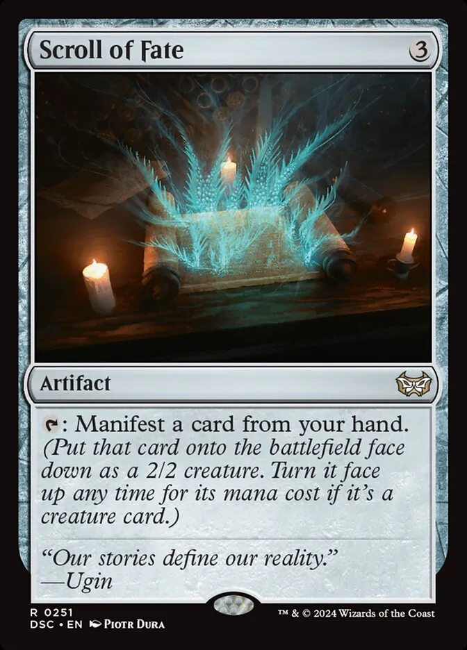 2024 Duskmourn: House of Horror Commander Scroll of Fate #251 rare card image