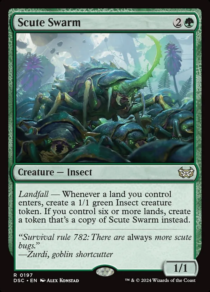 2024 Duskmourn: House of Horror Commander Scute Swarm #197 rare card image