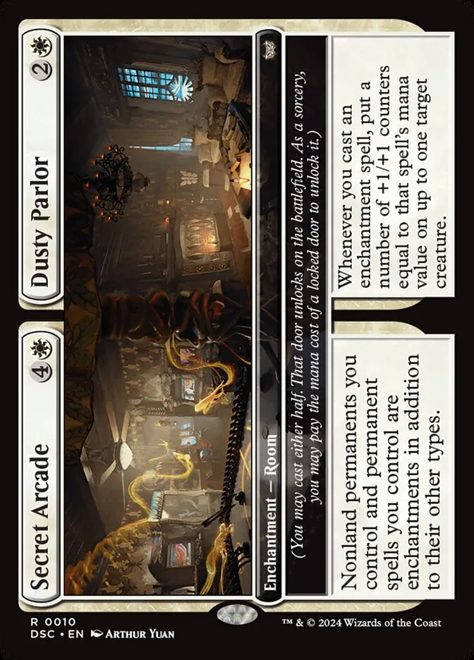 2024 Duskmourn: House of Horror Commander Secret Arcade // Dusty Parlor rare #10 rare card image