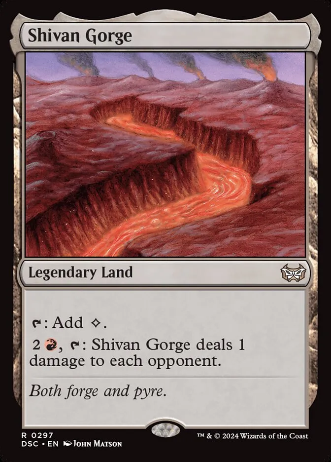 2024 Duskmourn: House of Horror Commander Shivan Gorge #297 rare card image