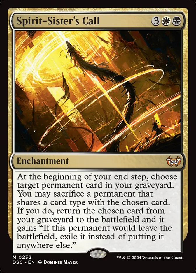 2024 Duskmourn: House of Horror Commander Spirit-Sister's Call #232 mythic card image