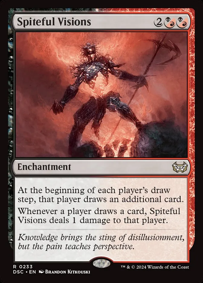 2024 Duskmourn: House of Horror Commander Spiteful Visions #233 rare card image