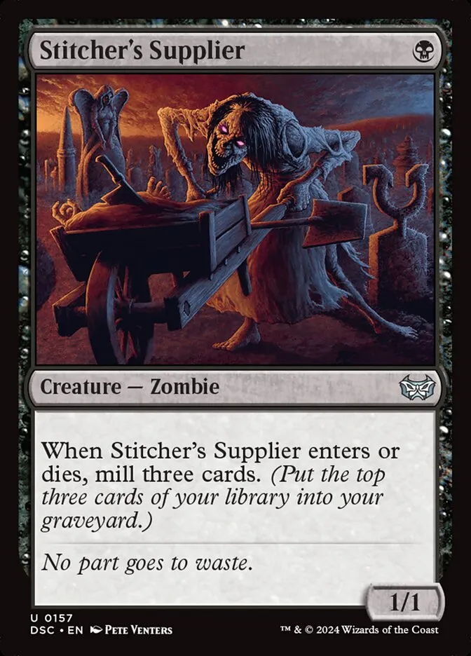 2024 Duskmourn: House of Horror Commander Stitcher's Supplier #157 uncommon card image