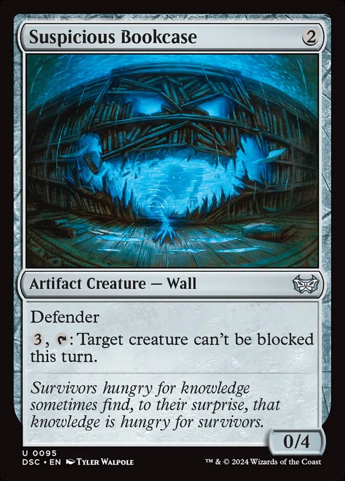 2024 Duskmourn: House of Horror Commander Suspicious Bookcase #95 uncommon card image