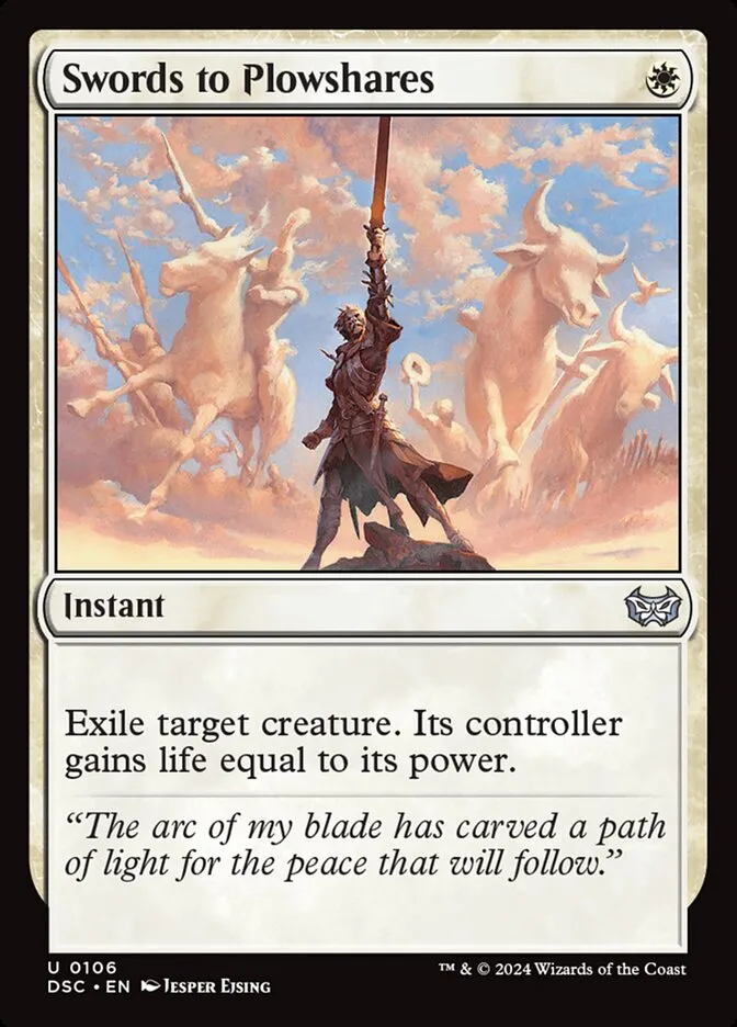 2024 Duskmourn: House of Horror Commander Swords to Plowshares #106 uncommon card image