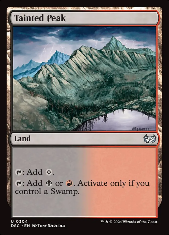 2024 Duskmourn: House of Horror Commander Tainted Peak #304 uncommon card image