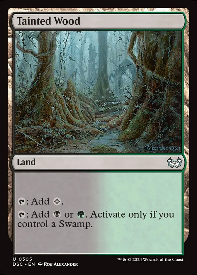 2024 Duskmourn: House of Horror Commander Tainted Wood #305 uncommon card image