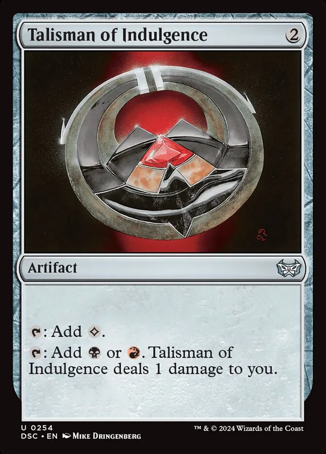 2024 Duskmourn: House of Horror Commander Talisman of Indulgence #254 uncommon card image
