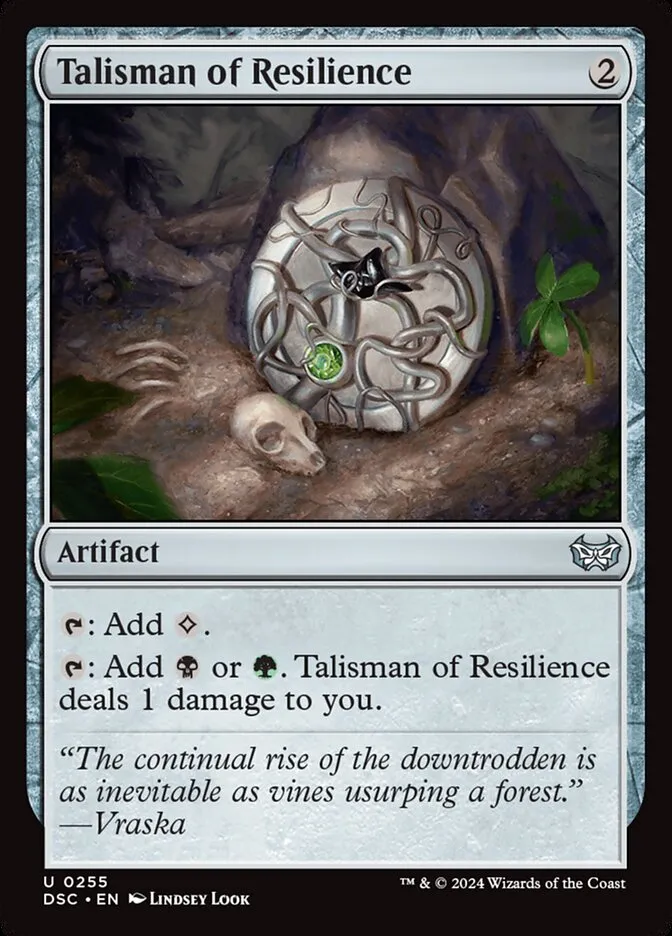 2024 Duskmourn: House of Horror Commander Talisman of Resilience #255 uncommon card image
