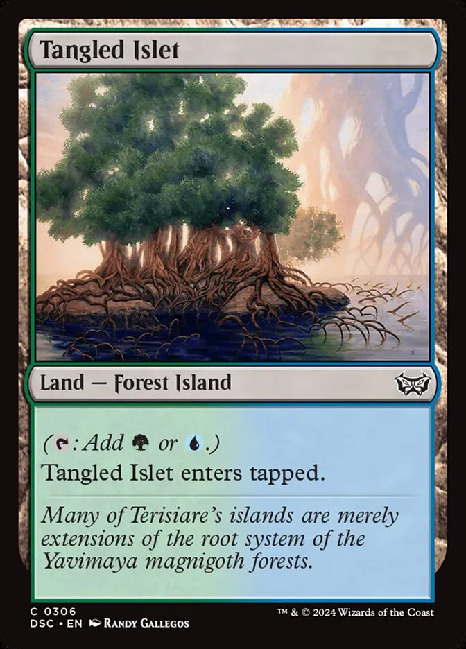 2024 Duskmourn: House of Horror Commander Tangled Islet #306 common card image