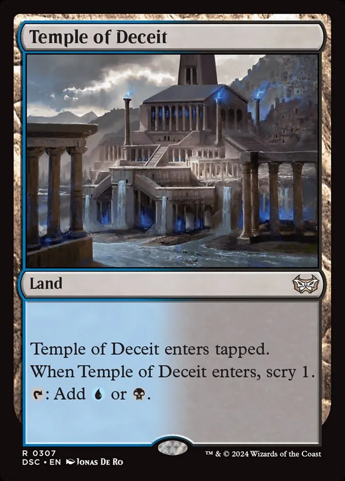 2024 Duskmourn: House of Horror Commander Temple of Deceit #307 rare card image