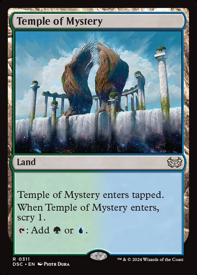 2024 Duskmourn: House of Horror Commander Temple of Mystery #311 rare card image