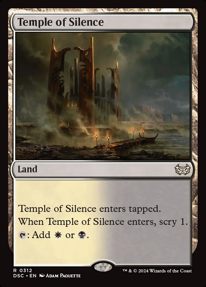 2024 Duskmourn: House of Horror Commander Temple of Silence #312 rare card image