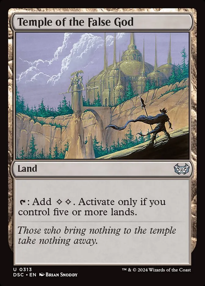 2024 Duskmourn: House of Horror Commander Temple of the False God #313 uncommon card image