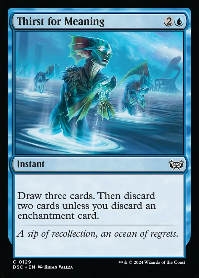 2024 Duskmourn: House of Horror Commander Thirst for Meaning #129 common card image