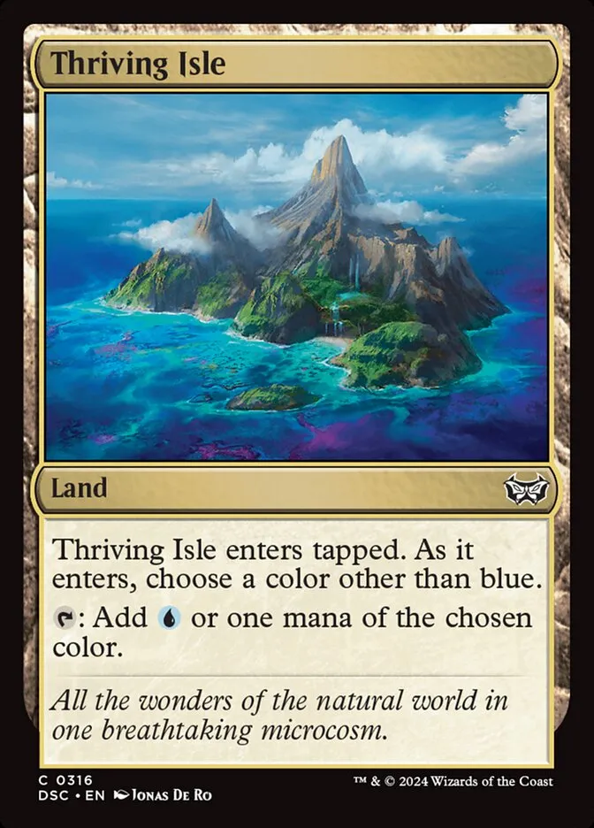 2024 Duskmourn: House of Horror Commander Thriving Isle #316 common card image
