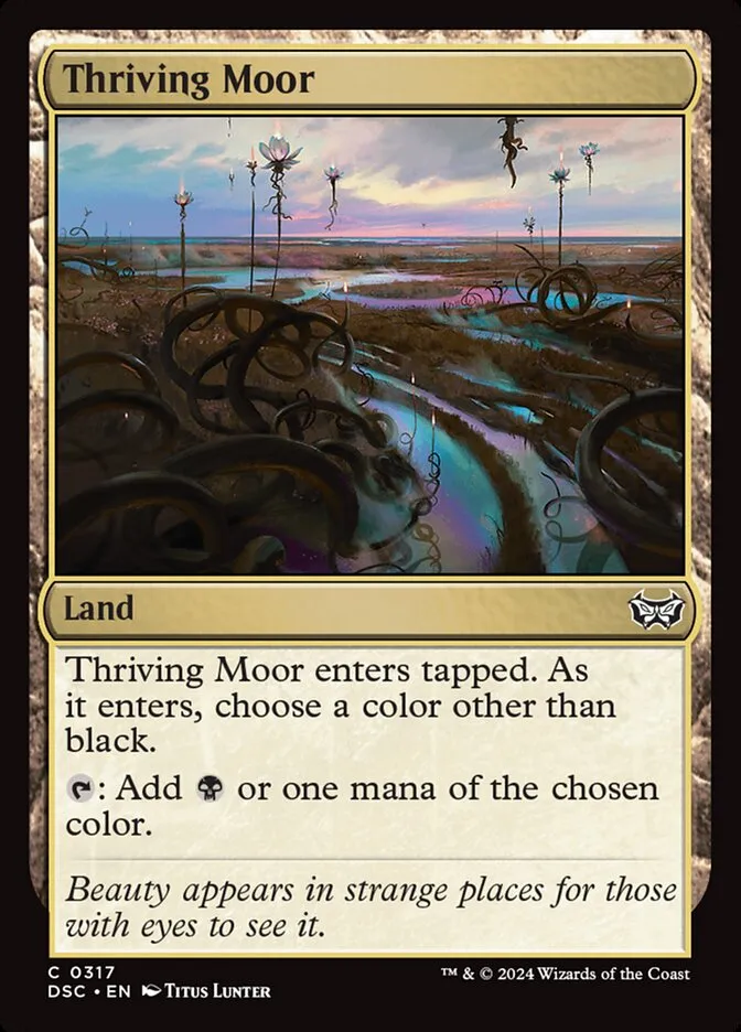 2024 Duskmourn: House of Horror Commander Thriving Moor #317 common card image