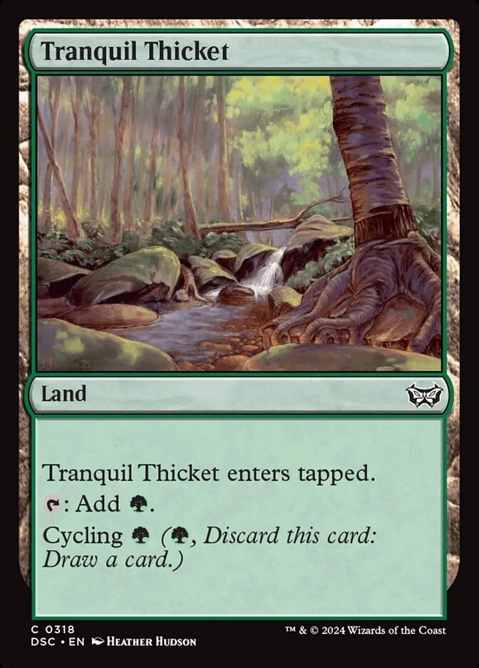 2024 Duskmourn: House of Horror Commander Tranquil Thicket #318 common card image