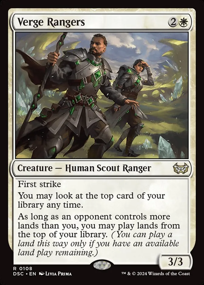 2024 Duskmourn: House of Horror Commander Verge Rangers #108 rare card image