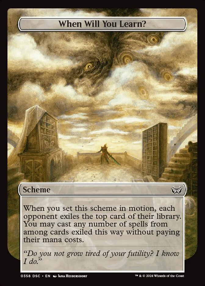2024 Duskmourn: House of Horror Commander When Will You Learn? #358 common card image
