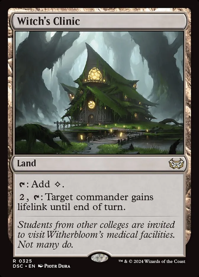 2024 Duskmourn: House of Horror Commander Witch's Clinic #325 rare card image