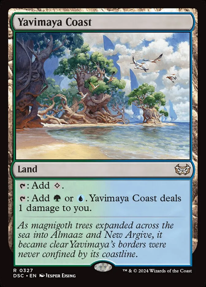 2024 Duskmourn: House of Horror Commander Yavimaya Coast #327 rare card image