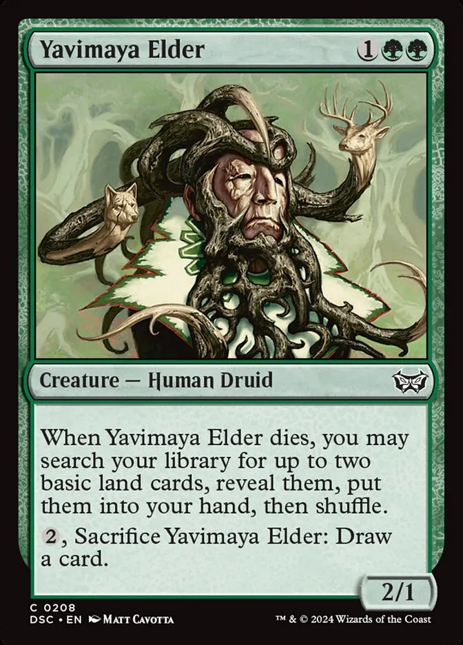 2024 Duskmourn: House of Horror Commander Yavimaya Elder #208 common card image