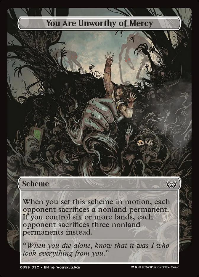 2024 Duskmourn: House of Horror Commander You Are Unworthy of Mercy #359 common card image