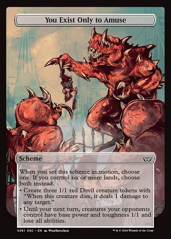 2024 Duskmourn: House of Horror Commander You Exist Only to Amuse #361 common card image